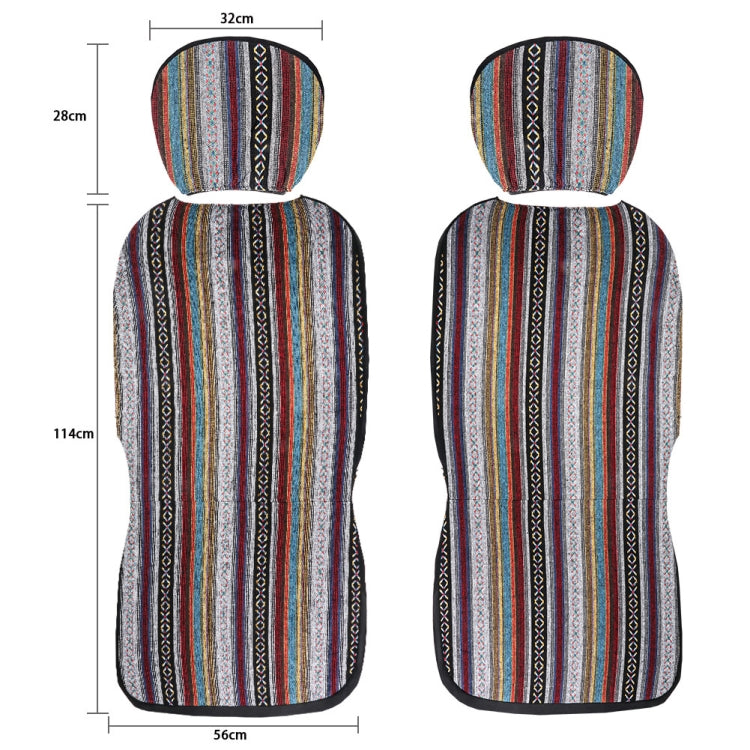 TIROL T25941 General Car Ethnic Style Double Front Seat Protective Cover - free shipping - PMC TechLife - Order now!