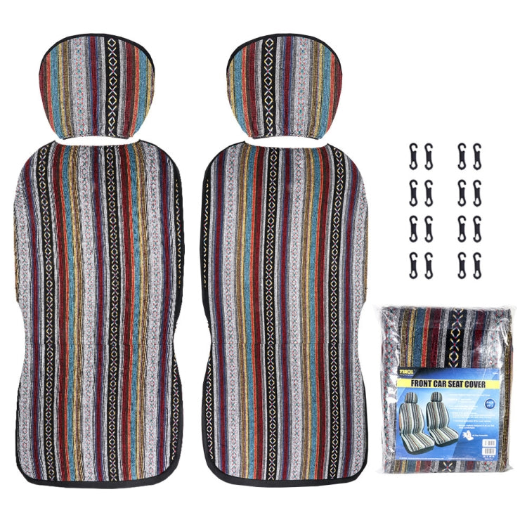 TIROL T25941 General Car Ethnic Style Double Front Seat Protective Cover - free shipping - PMC TechLife - Order now!