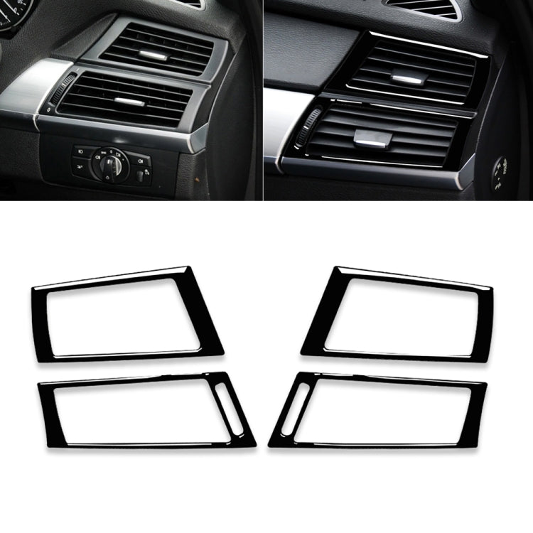 For BMW X5 E70 / X6 E71 2008-2013 Car Side Air Outlet Decorative Sticker, Left and Right Drive Universal(Black) - Car Interior Mouldings by PMC TechLife | Online Shopping South Africa | PMC TechLife | Buy Now Pay Later Mobicred