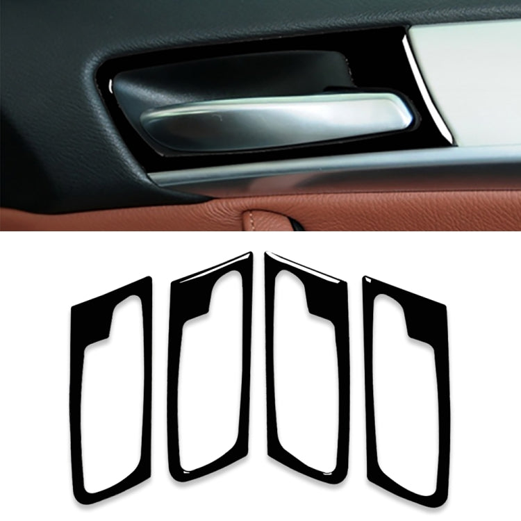 4pcs Set For BMW X5 E70 2008-2014 Car Door Handle Decorative Sticker, Left and Right Drive Universal(Black) - Car Interior Mouldings by PMC TechLife | Online Shopping South Africa | PMC TechLife | Buy Now Pay Later Mobicred