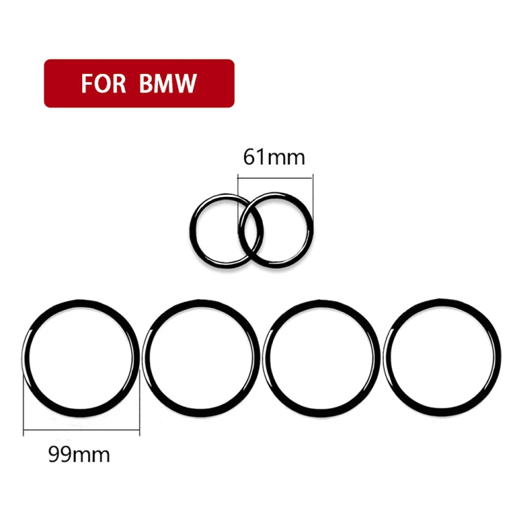 6pcs / Set Car Door Horn Ring Decorative Sticker for BMW X5 E70 2008-2013 / X6 E71 2009-2014, Left and Right Drive Universal(Black) - Car Interior Mouldings by PMC TechLife | Online Shopping South Africa | PMC TechLife | Buy Now Pay Later Mobicred