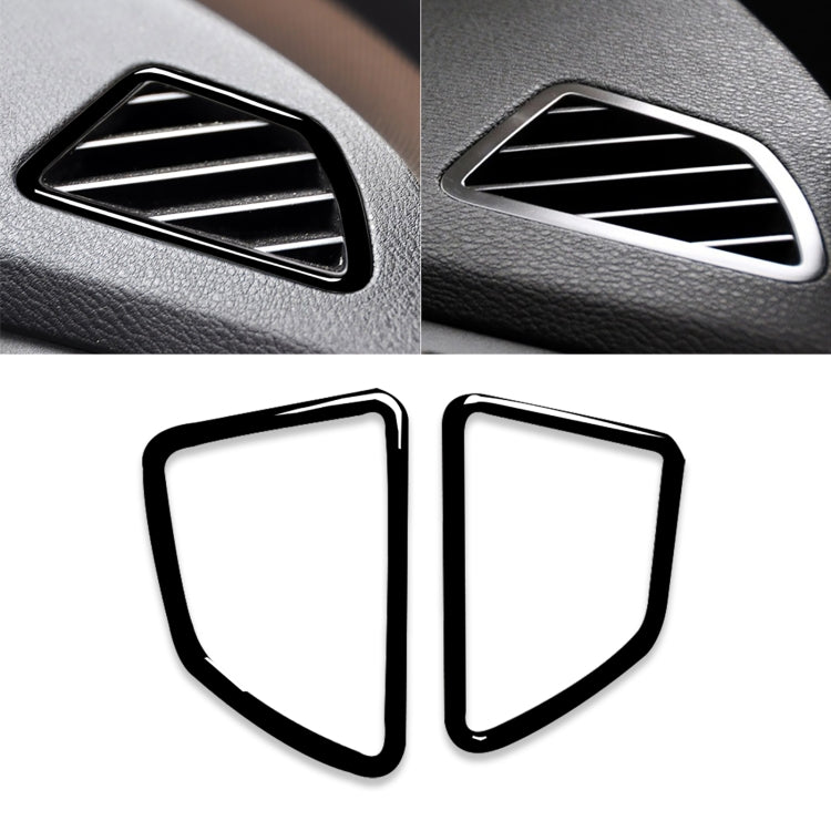2pcs / Set Car Right Drive Dashboard Air Outlet Frame Decorative Sticker for BMW X5 E70 / X6 E71 2008-2013, Left and Right Drive Universal(Black) - Car Interior Mouldings by PMC TechLife | Online Shopping South Africa | PMC TechLife | Buy Now Pay Later Mobicred