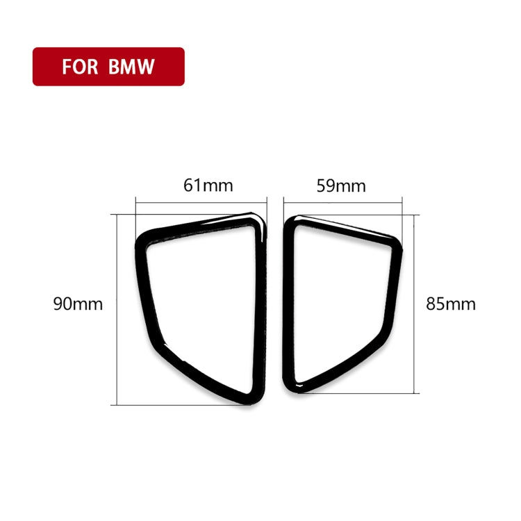 2pcs / Set Car Right Drive Dashboard Air Outlet Frame Decorative Sticker for BMW X5 E70 / X6 E71 2008-2013, Left and Right Drive Universal(Black) - Car Interior Mouldings by PMC TechLife | Online Shopping South Africa | PMC TechLife | Buy Now Pay Later Mobicred