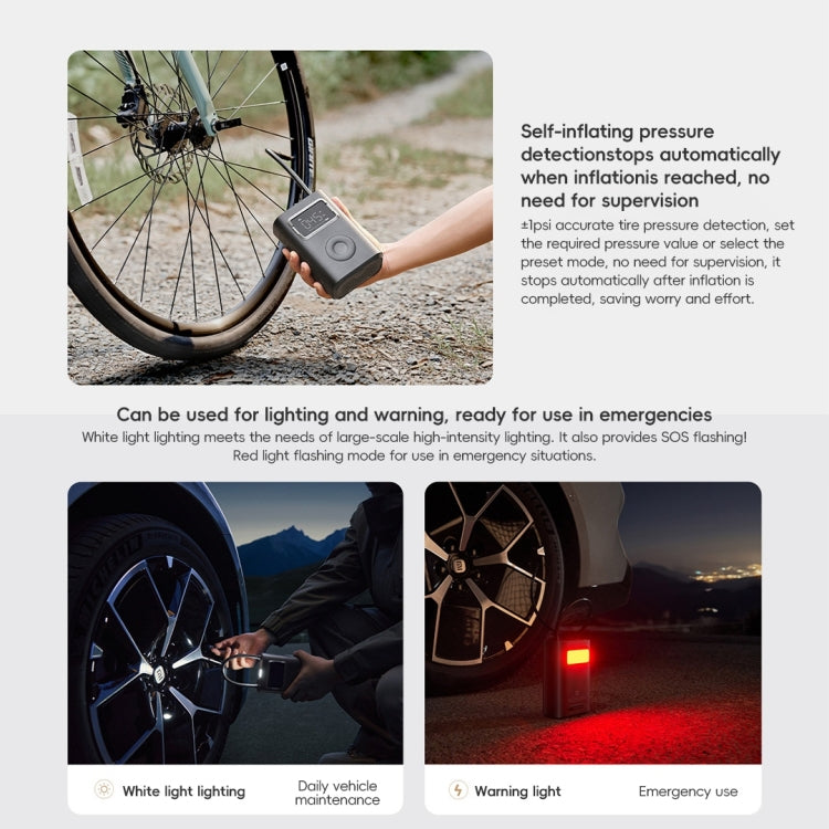Xiaomi Mijia Air Pump 2 Pro Portable Electric Air Compressor Mi Inflatable Treasure 150psi High Pressure For Motorcycle Car Soccer (Black) - free shipping - PMC Jewellery - Order now!
