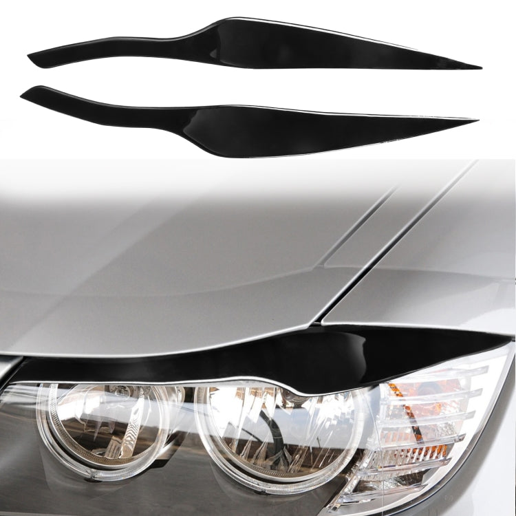 Pair Car Lamp Eyebrow Soft Decorative Sticker for BMW 3 Series E90 2005-2012(Black) - Lamp Decoration by PMC TechLife | Online Shopping South Africa | PMC TechLife | Buy Now Pay Later Mobicred