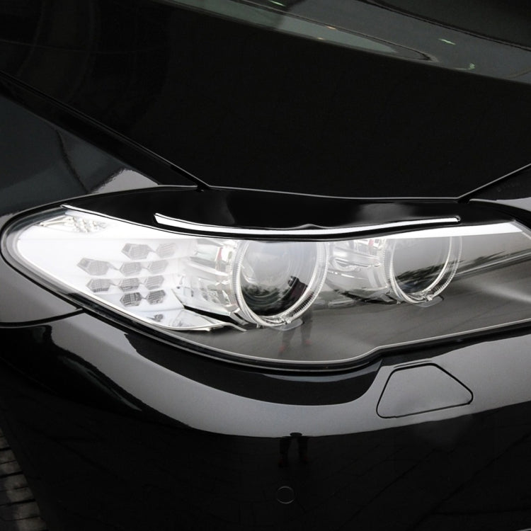 Pair Car Lamp Eyebrow Soft Decorative Sticker for BMW 5 Series F10 2010-2013, with Hole(Black) - Lamp Decoration by PMC TechLife | Online Shopping South Africa | PMC TechLife | Buy Now Pay Later Mobicred