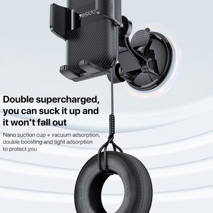 Yesido C175 Mini Suction Cup Type Mechanical Phone Clip Car Holder - Universal Car Holders by Yesido | Online Shopping South Africa | PMC TechLife | Buy Now Pay Later Mobicred
