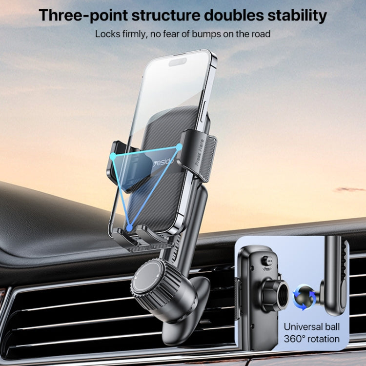 Yesido C242 Adjustable Car Air Vent Mechanical Phone Clip Holder - Universal Car Holders by Yesido | Online Shopping South Africa | PMC TechLife | Buy Now Pay Later Mobicred