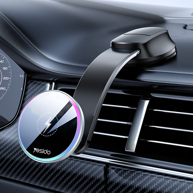 Yesido C292 15W Magnetic Suction Wireless Charging Car Holder - free shipping - PMC TechLife - Order now!