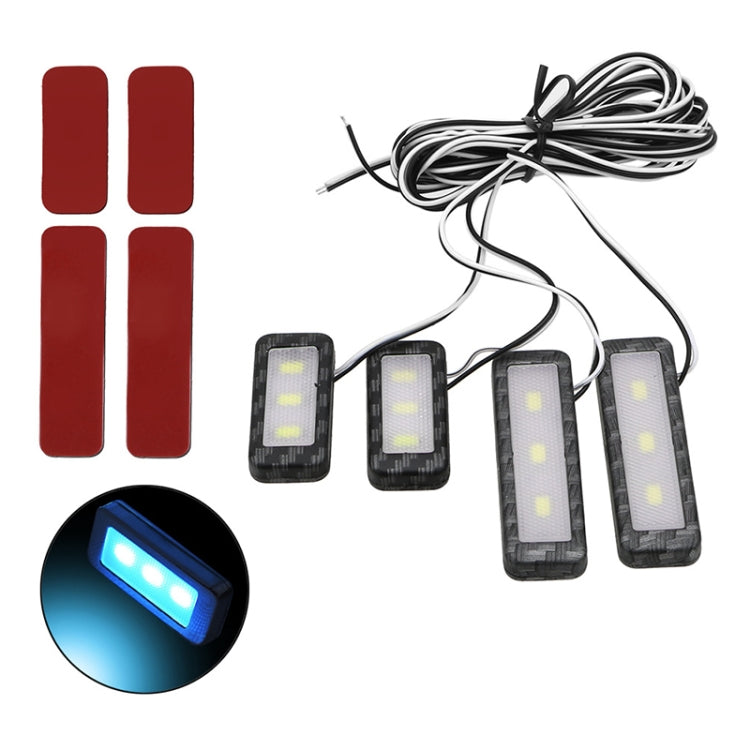 Car 4 in 1 LED Ambient Light Door Decorative Light (Ice Blue Light) - Door Lights by PMC TechLife | Online Shopping South Africa | PMC TechLife | Buy Now Pay Later Mobicred