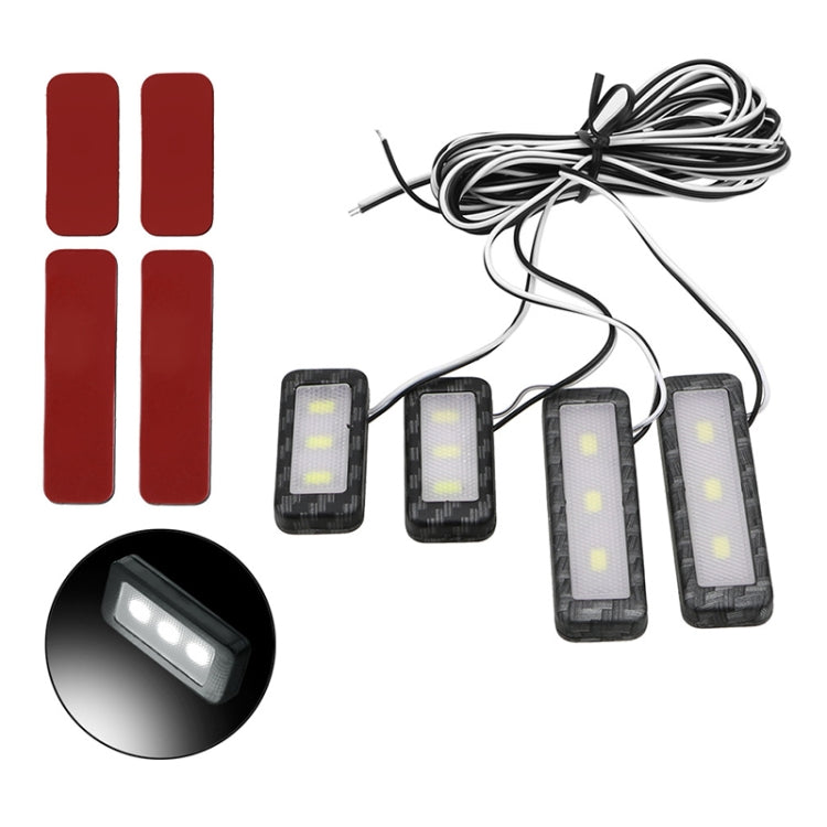 Car 4 in 1 LED Ambient Light Door Decorative Light (White Light) - Atmosphere lights by PMC TechLife | Online Shopping South Africa | PMC TechLife | Buy Now Pay Later Mobicred