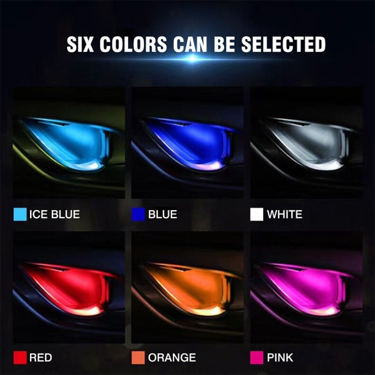 Car 4 in 1 LED Ambient Light Door Decorative Light (Red Light) - Door Lights by PMC TechLife | Online Shopping South Africa | PMC TechLife | Buy Now Pay Later Mobicred