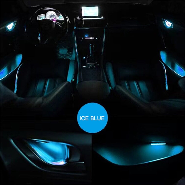 Car 4 in 1 LED Ambient Light Door Decorative Light (Ice Blue Light) - Door Lights by PMC TechLife | Online Shopping South Africa | PMC TechLife | Buy Now Pay Later Mobicred