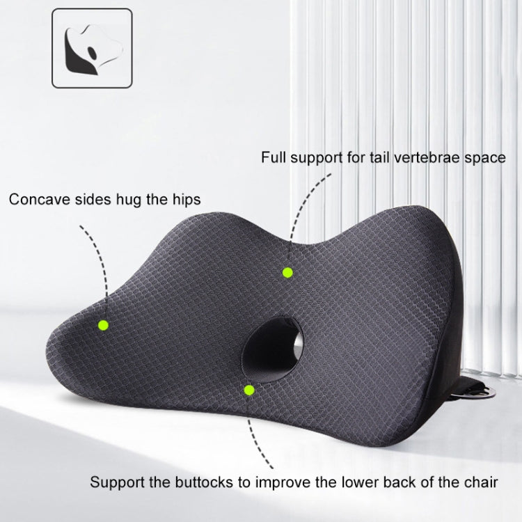 Car Memory Foam Breathable Lumbar Cushion (Red) - Seat Accessories by PMC TechLife | Online Shopping South Africa | PMC TechLife | Buy Now Pay Later Mobicred