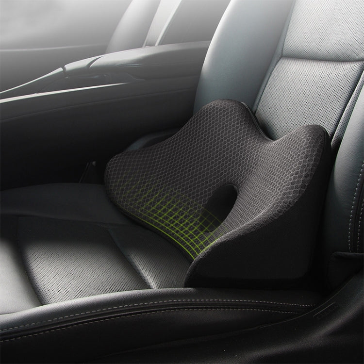 Car Memory Foam Breathable Lumbar Cushion (Brown) - Seat Accessories by PMC TechLife | Online Shopping South Africa | PMC TechLife | Buy Now Pay Later Mobicred