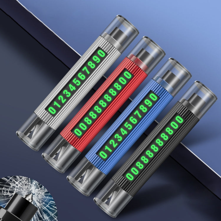 Car Multi-functional Emergency Safety Hammer Temporary Parking Dual Number Plate (Grey) - Emergency Hammer by PMC TechLife | Online Shopping South Africa | PMC TechLife | Buy Now Pay Later Mobicred