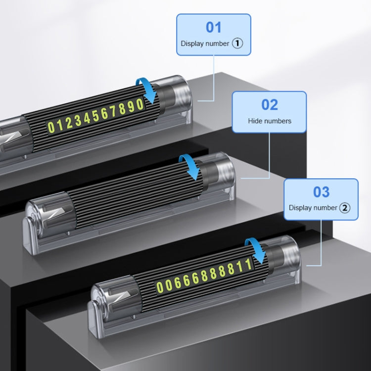 Car Multi-functional Emergency Safety Hammer Temporary Parking Dual Number Plate (Blue) - Emergency Hammer by PMC TechLife | Online Shopping South Africa | PMC TechLife | Buy Now Pay Later Mobicred
