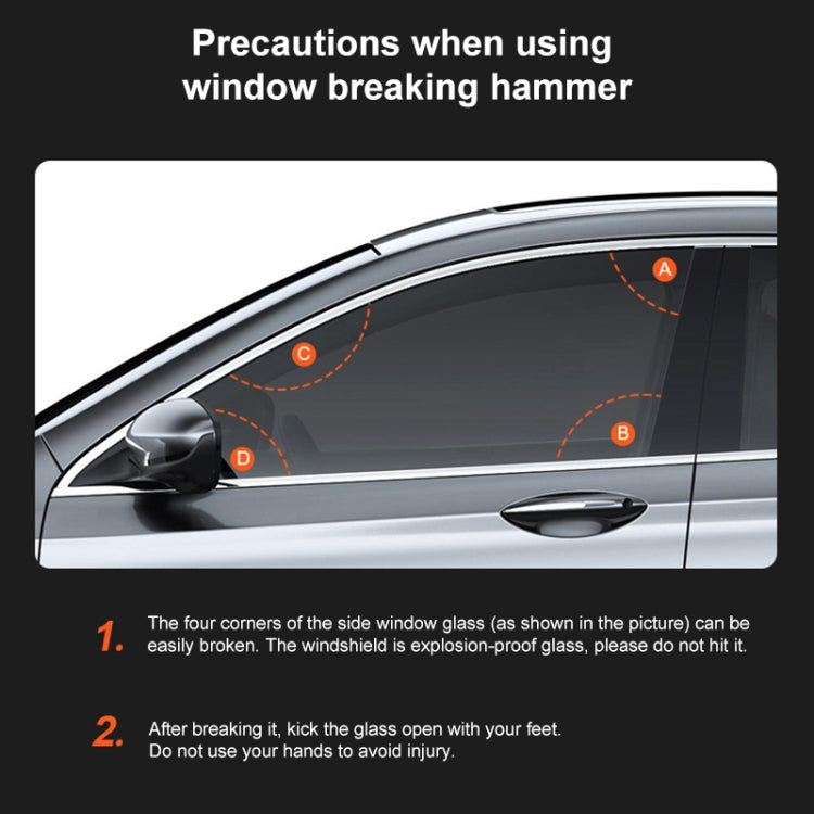 Car Multi-functional Emergency Safety Hammer Temporary Parking Dual Number Plate (Blue) - Emergency Hammer by PMC TechLife | Online Shopping South Africa | PMC TechLife | Buy Now Pay Later Mobicred