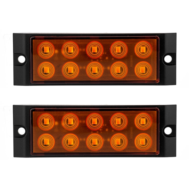 2pcs Car / Truck 10LEDs Side Marker Indicator Lights Bulb Lamp (Orange) - Clearance Lights by PMc TechLife | Online Shopping South Africa | PMc TechLife | Buy Now Pay Later Mobicred