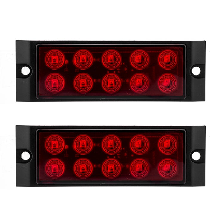 2pcs Car / Truck 10LEDs Side Marker Indicator Lights Bulb Lamp (Red) - Clearance Lights by PMc TechLife | Online Shopping South Africa | PMc TechLife | Buy Now Pay Later Mobicred