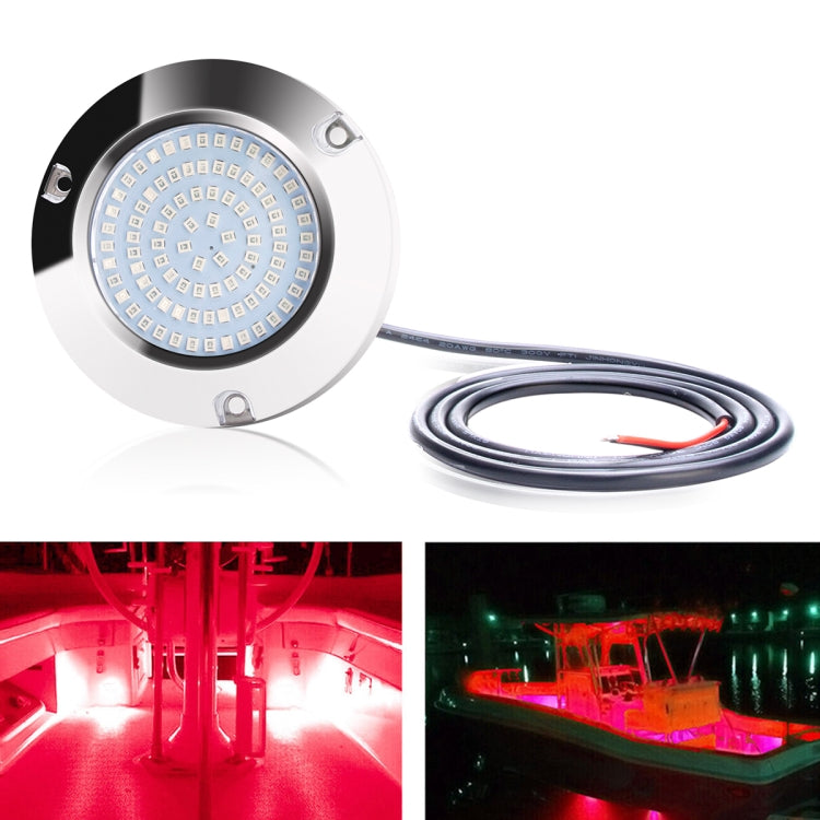 Ship / Yacht 10-30V 90LEDs Waterproof Stainless Steel Underwater Light (Red Light) - Marine Accessories & Parts by PMC TechLife | Online Shopping South Africa | PMC TechLife | Buy Now Pay Later Mobicred