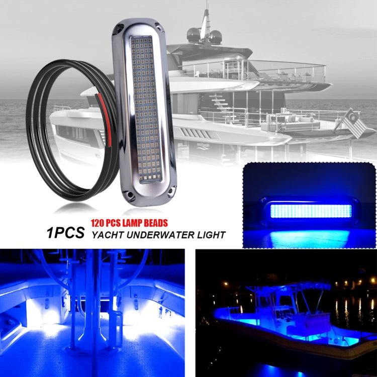 Ship / Yacht 10-30V 120LEDs Waterproof Stainless Steel Underwater Light (Red Light) - Marine Accessories & Parts by PMC TechLife | Online Shopping South Africa | PMC TechLife | Buy Now Pay Later Mobicred