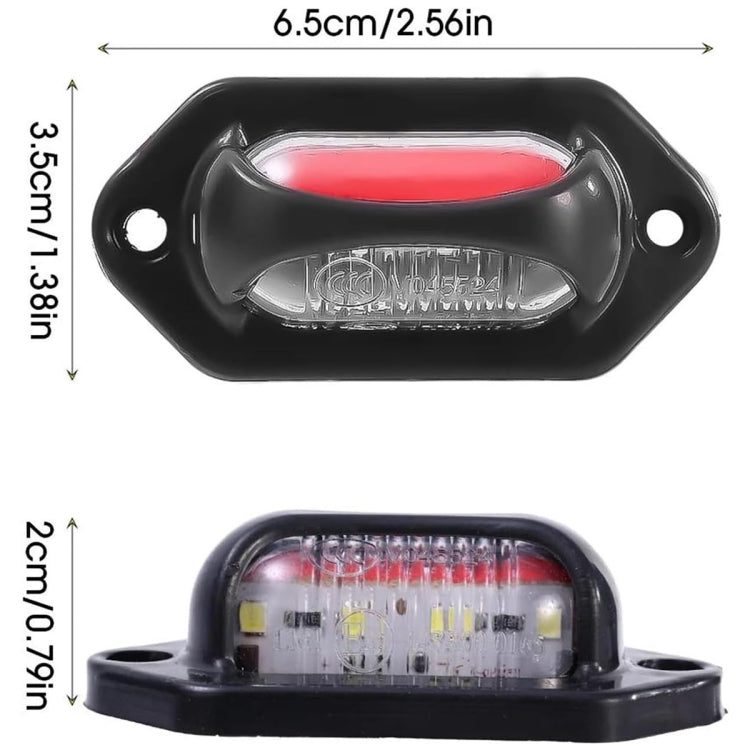 2pcs Car / Truck 12-24V 8LEDs Dual Color Side Marker Indicator Lights Bulb Lamp - Clearance Lights by PMc TechLife | Online Shopping South Africa | PMc TechLife | Buy Now Pay Later Mobicred