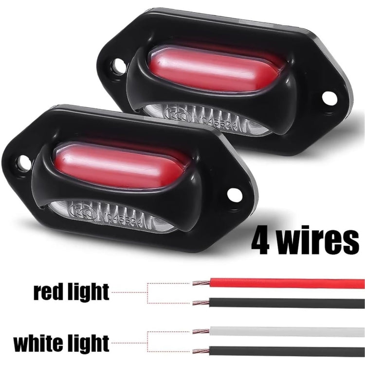 2pcs Car / Truck 12-24V 8LEDs Dual Color Side Marker Indicator Lights Bulb Lamp - Clearance Lights by PMc TechLife | Online Shopping South Africa | PMc TechLife | Buy Now Pay Later Mobicred