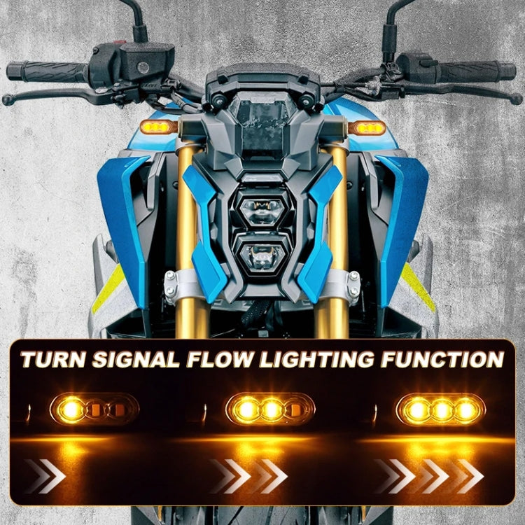 2pcs 12V 3LEDs Motorcycle Mini Water Turn Signal Light (Yellow) - Signal Lights by PMc TechLife | Online Shopping South Africa | PMc TechLife | Buy Now Pay Later Mobicred