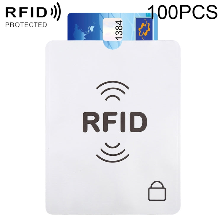 100pcs Aluminum Foil Anti Theft RFID Blocking Sleeve Passport Passbook Protector, Size: 13.5*10.5cm - free shipping - PMC Jewellery - Order now!