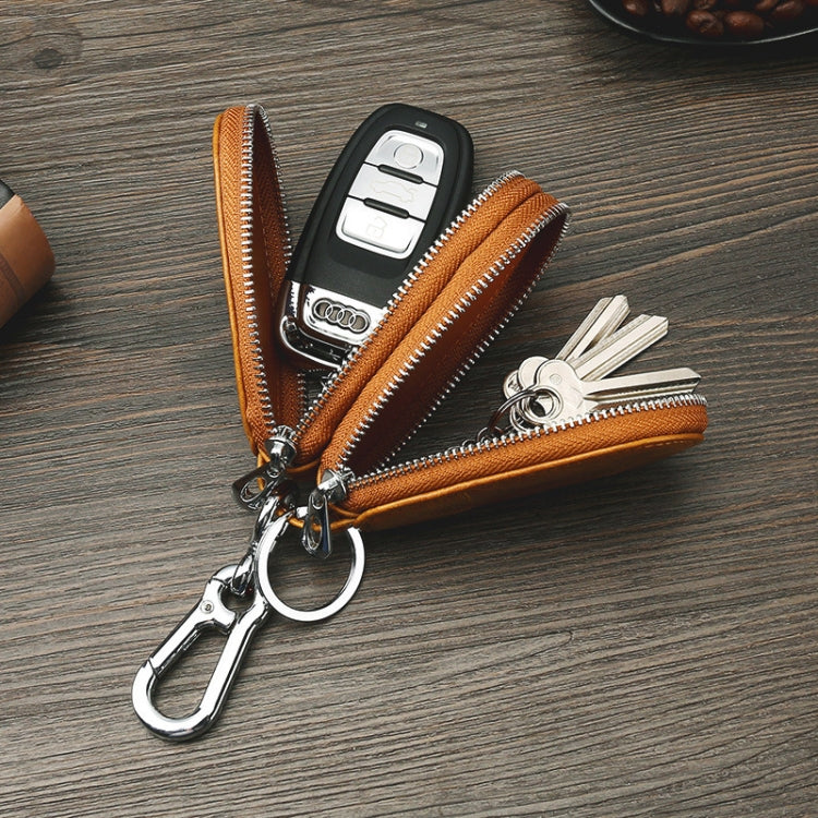 TP-9006 Double-deck Multi-function Car Key Bag(Coffee) - Car Key Cases by PMC TechLife | Online Shopping South Africa | PMC TechLife | Buy Now Pay Later Mobicred