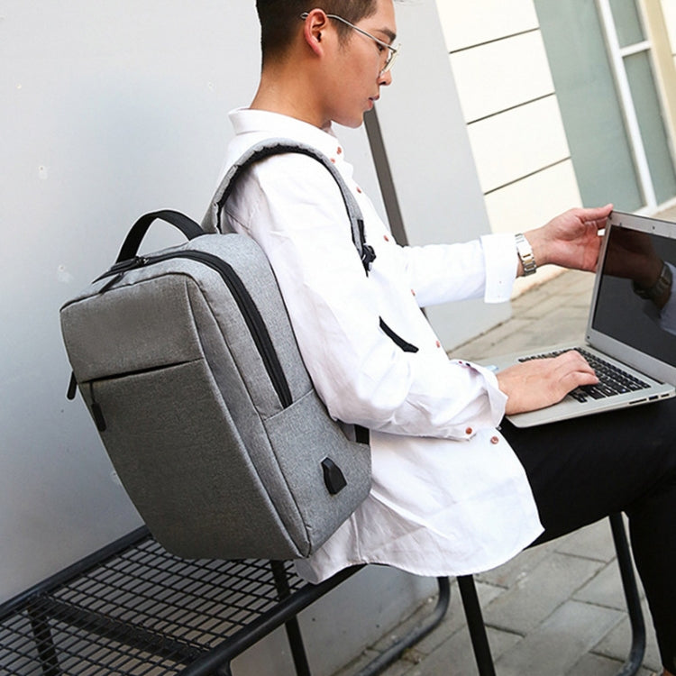 POFOKO Large-capacity Water-resistant Oxford Cloth Business Casual Backpack with External USB Charging Design for 15.6 inch Laptops(Black) - free shipping - PMC Jewellery - Order now!