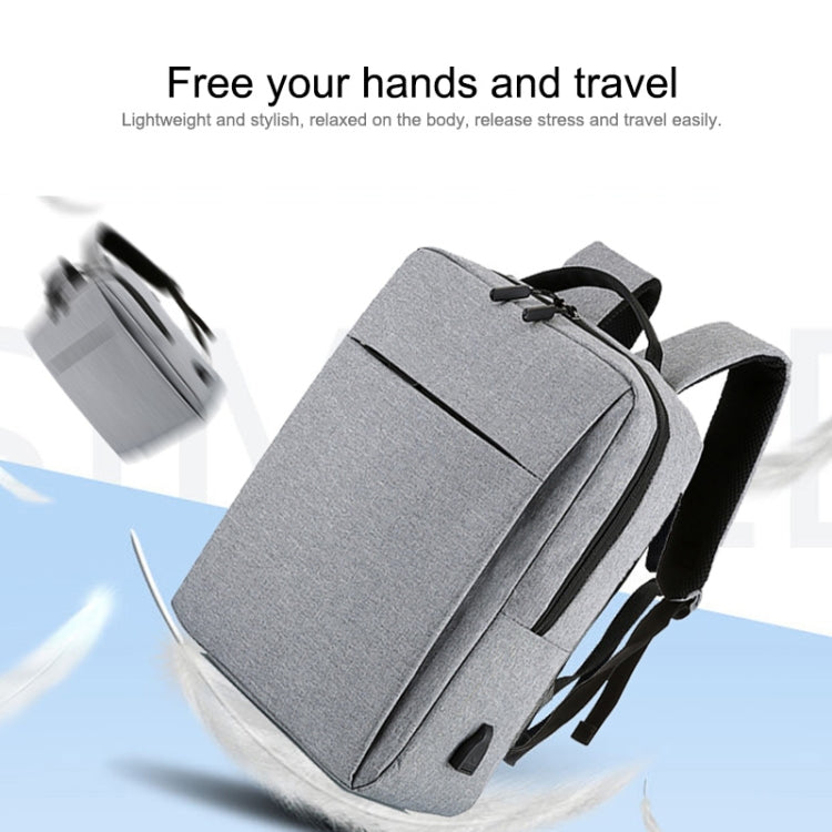 POFOKO Large-capacity Water-resistant Oxford Cloth Business Casual Backpack with External USB Charging Design for 15.6 inch Laptops(Black) - free shipping - PMC Jewellery - Order now!