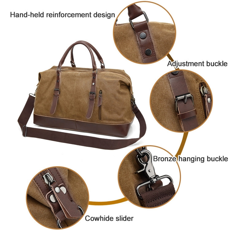 AUGUR 2012 Portable Casual Canvas Travel Handbag Baggage Shoulder Crossby Bag(Army Green) - Handbags by AUGUR | Online Shopping South Africa | PMC TechLife | Buy Now Pay Later Mobicred