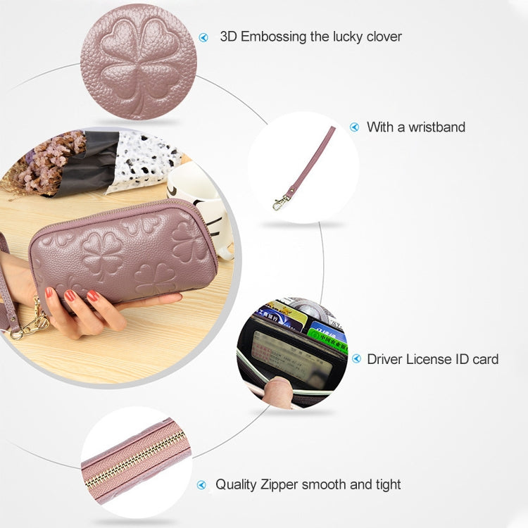 2026 Multifunctional Litchi Texture Women Large Capacity Hand Wallet Shell bag with Card Slots(Light Pink) - free shipping - PMC Jewellery - Order now!