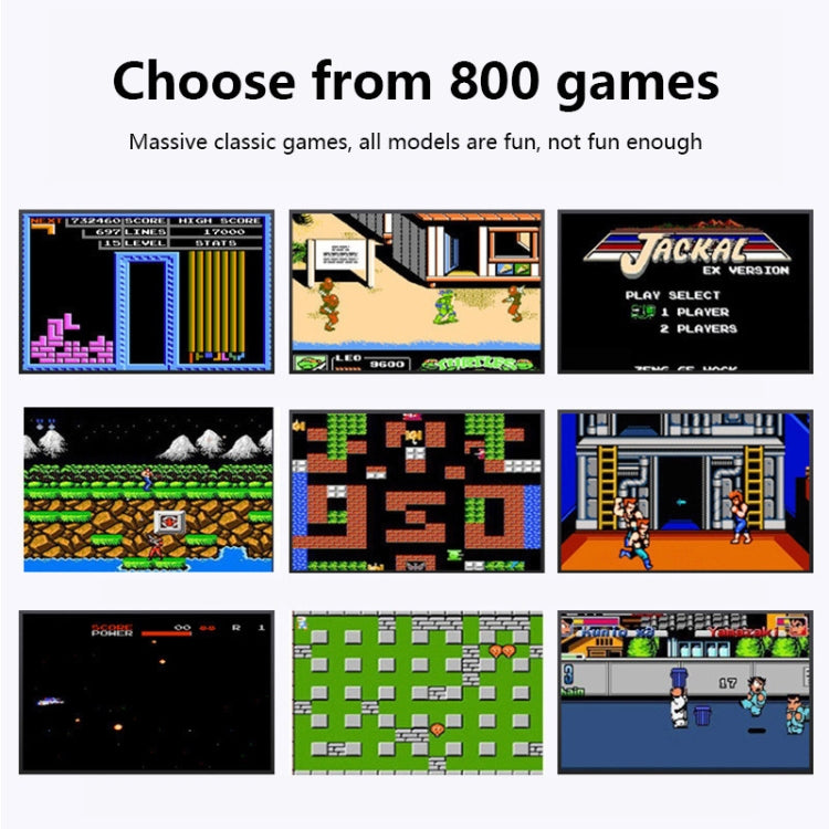 MK800 3.0 inch Macaron Mini Retro Classic Handheld Game Console for Kids Built-in 800 Games, Support AV Output (Green) - Pocket Console by PMC TechLife | Online Shopping South Africa | PMC TechLife