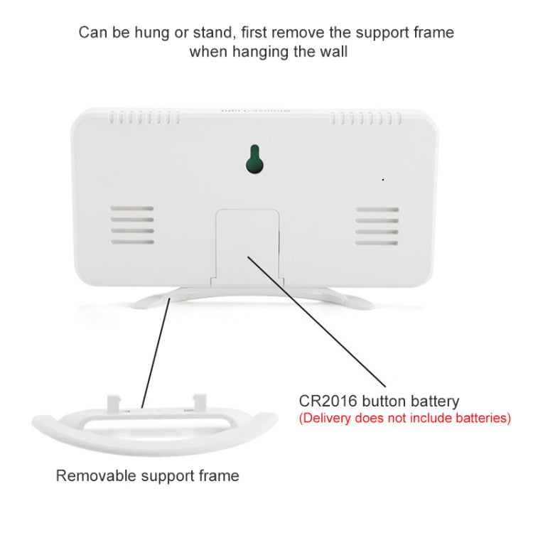 TS-8201-HW Multifunctional LED Makeup Mirror Desk Clock Automatic Photosensitive Electronic Alarm(Black) - Alarm Clocks by PMc TechLife | Online Shopping South Africa | PMc TechLife | Buy Now Pay Later Mobicred