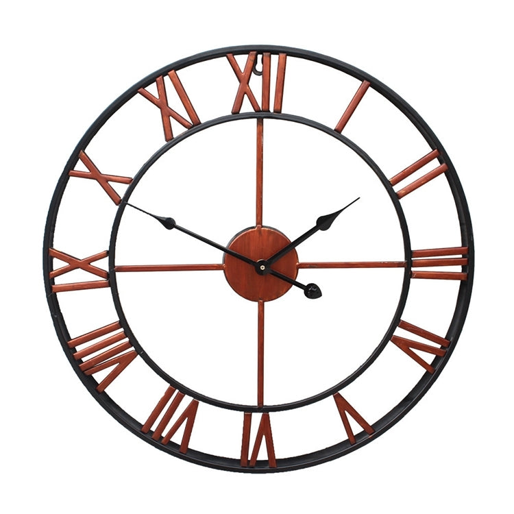 45cm Retro Living Room Iron Round Roman Numeral Mute Decorative Wall Clock (Bronze) - Wall Clock by PMc TechLife | Online Shopping South Africa | PMc TechLife | Buy Now Pay Later Mobicred