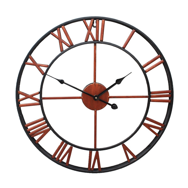 45cm Retro Living Room Iron Round Roman Numeral Mute Decorative Wall Clock (Bronze) - Wall Clock by PMc TechLife | Online Shopping South Africa | PMc TechLife | Buy Now Pay Later Mobicred