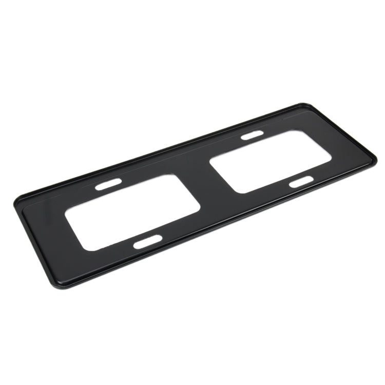 2 PCS Car License Plate Frames Stainless Steel License Plate Frame(Black) - License Plate Covers & Frames by PMC TechLife | Online Shopping South Africa | PMC TechLife | Buy Now Pay Later Mobicred