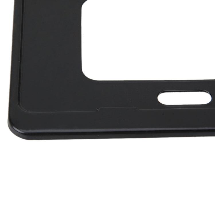 2 PCS Car License Plate Frames Stainless Steel License Plate Frame(Black) - License Plate Covers & Frames by PMC TechLife | Online Shopping South Africa | PMC TechLife | Buy Now Pay Later Mobicred