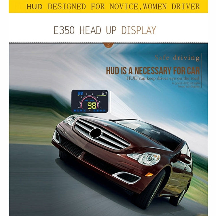 E350 5.8 inch Car HUD / OBD2 Vehicle-mounted Gator Automotive Head Up Display Security System with Multi-color LED, Support Car Real Speed & Turn Speed & Water Temperature & Oil Consumption & Driving  ... peed Alarm, Mile Switching, Light Sensor Functions - Head Up Display System by PMC TechLife | Online Shopping South Africa | PMC TechLife | Buy Now Pay Later Mobicred