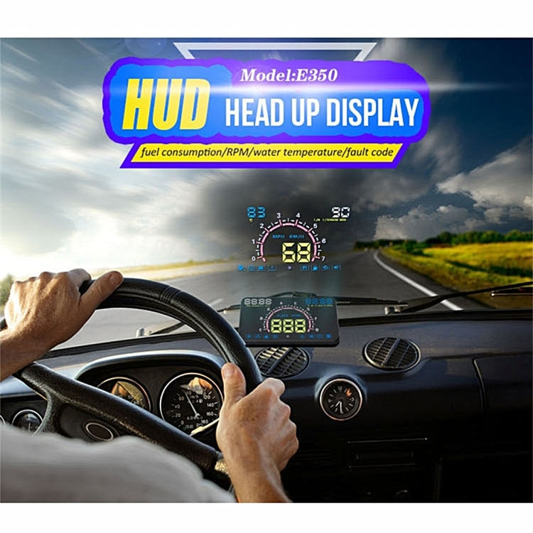 E350 5.8 inch Car HUD / OBD2 Vehicle-mounted Gator Automotive Head Up Display Security System with Multi-color LED, Support Car Real Speed & Turn Speed & Water Temperature & Oil Consumption & Driving  ... peed Alarm, Mile Switching, Light Sensor Functions - Head Up Display System by PMC TechLife | Online Shopping South Africa | PMC TechLife | Buy Now Pay Later Mobicred
