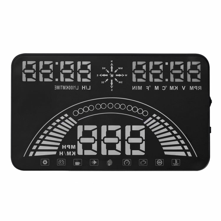 S7 5.8 inch Car GPS HUD / OBD2 Vehicle-mounted Gator Automotive Head Up Display Security System with Dual Display, Support Car Local Real Time & Real Speed & Turn Speed & Water Temperature & Oil Consu ... peed Alarm, Mile Switching, Light Sensor Functions - Head Up Display System by PMC TechLife | Online Shopping South Africa | PMC TechLife | Buy Now Pay Later Mobicred