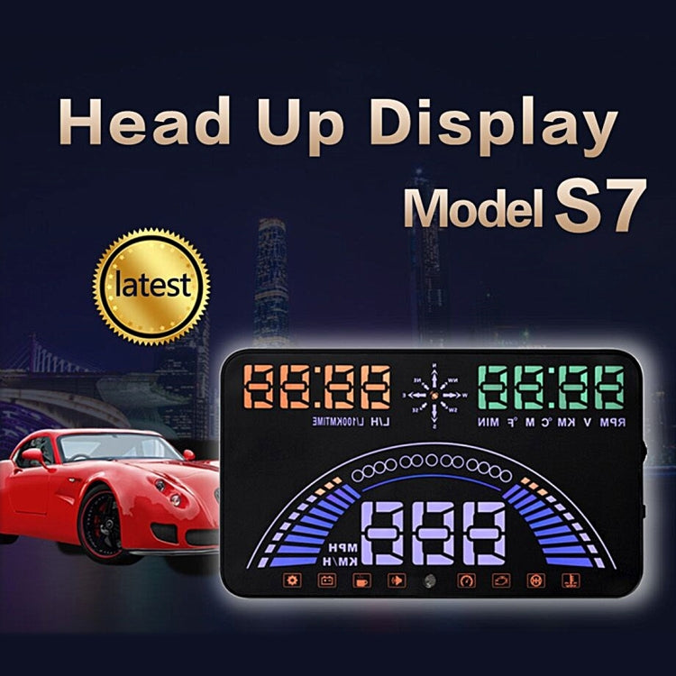 S7 5.8 inch Car GPS HUD / OBD2 Vehicle-mounted Gator Automotive Head Up Display Security System with Dual Display, Support Car Local Real Time & Real Speed & Turn Speed & Water Temperature & Oil Consu ... peed Alarm, Mile Switching, Light Sensor Functions - Head Up Display System by PMC TechLife | Online Shopping South Africa | PMC TechLife | Buy Now Pay Later Mobicred