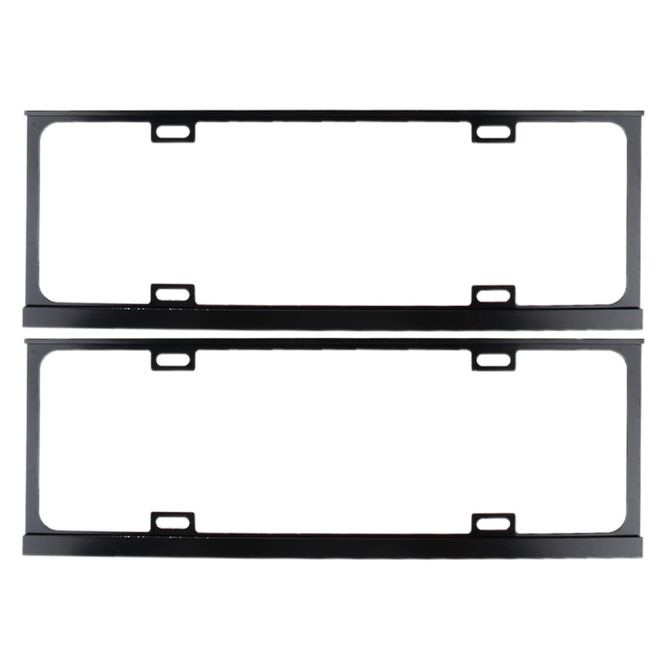 2 PCS Car License Plate Frames Car Styling License Plate Frame Magnesium Alloy Universal License Plate Holder Car Accessories(Black) - License Plate Covers & Frames by PMC TechLife | Online Shopping South Africa | PMC TechLife | Buy Now Pay Later Mobicred