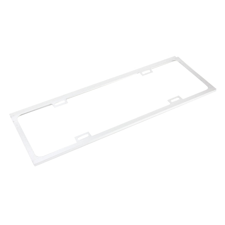 2 PCS Car License Plate Frames Car Styling License Plate Frame Magnesium Alloy Universal License Plate Holder Car Accessories(Silver) - License Plate Covers & Frames by PMC TechLife | Online Shopping South Africa | PMC TechLife | Buy Now Pay Later Mobicred