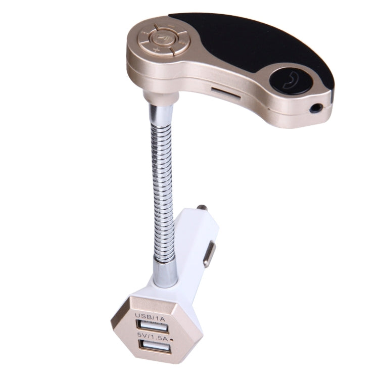 GT86 Dual USB Charger Car Bluetooth FM Transmitter Kit, Support LCD Display / TF Card Music Play / Hands-free(Gold) - free shipping - PMC TechLife - Order now!