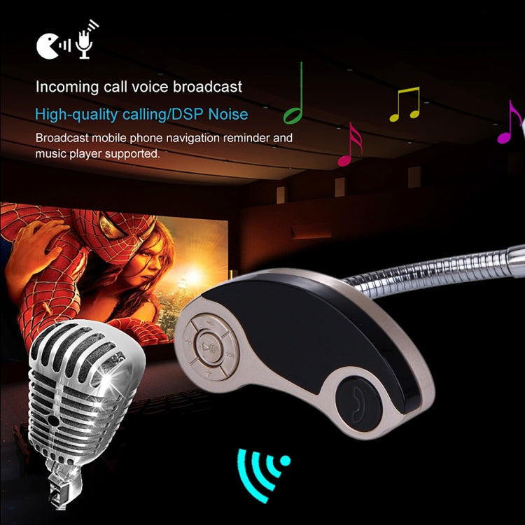 GT86 Dual USB Charger Car Bluetooth FM Transmitter Kit, Support LCD Display / TF Card Music Play / Hands-free(Gold) - free shipping - PMC TechLife - Order now!