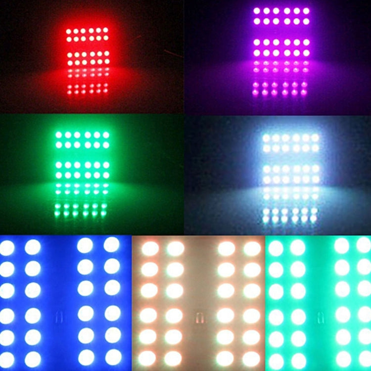 2 PCS Colorful 41MM T10 + Bicuspid Port Remote Control Car Dome Lamp LED Reading Light with 24 LED Lights - Dome Lights by PMC TechLife | Online Shopping South Africa | PMC TechLife | Buy Now Pay Later Mobicred